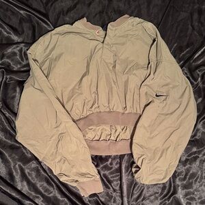 Nike Light Olive Cropped Pullover Jacket